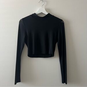 Princess Polly Black Long Sleeve Women's Top